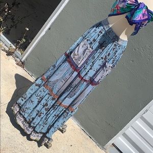 Boho patchwork maxi skirt made in India